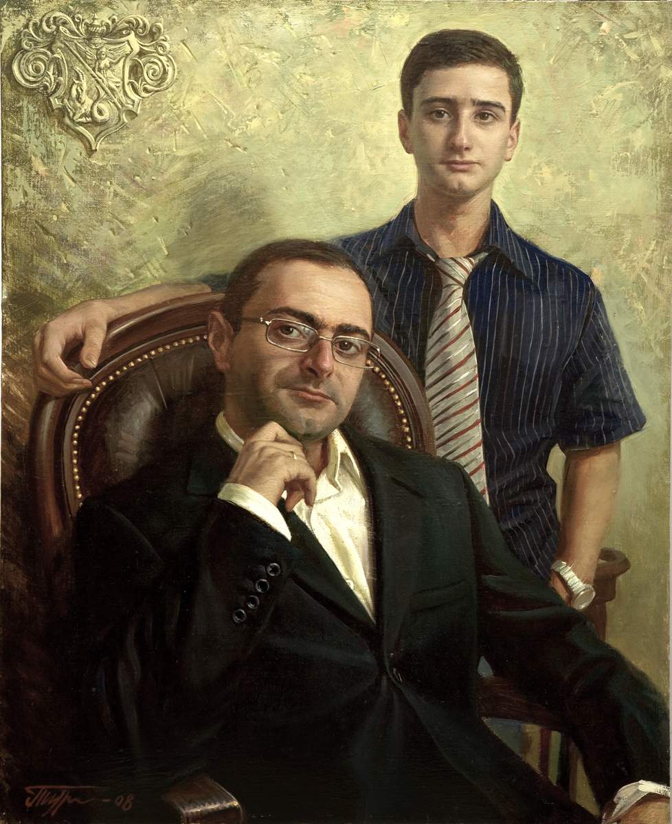 The brothers, oil on canvas, 27.56"h x22.83"w (70x58cm), 2008