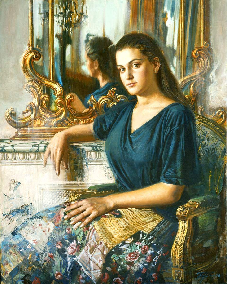 Portrait of Greek, oil on canvas, 39.37"h x31.5"w (100x80cm), 2006