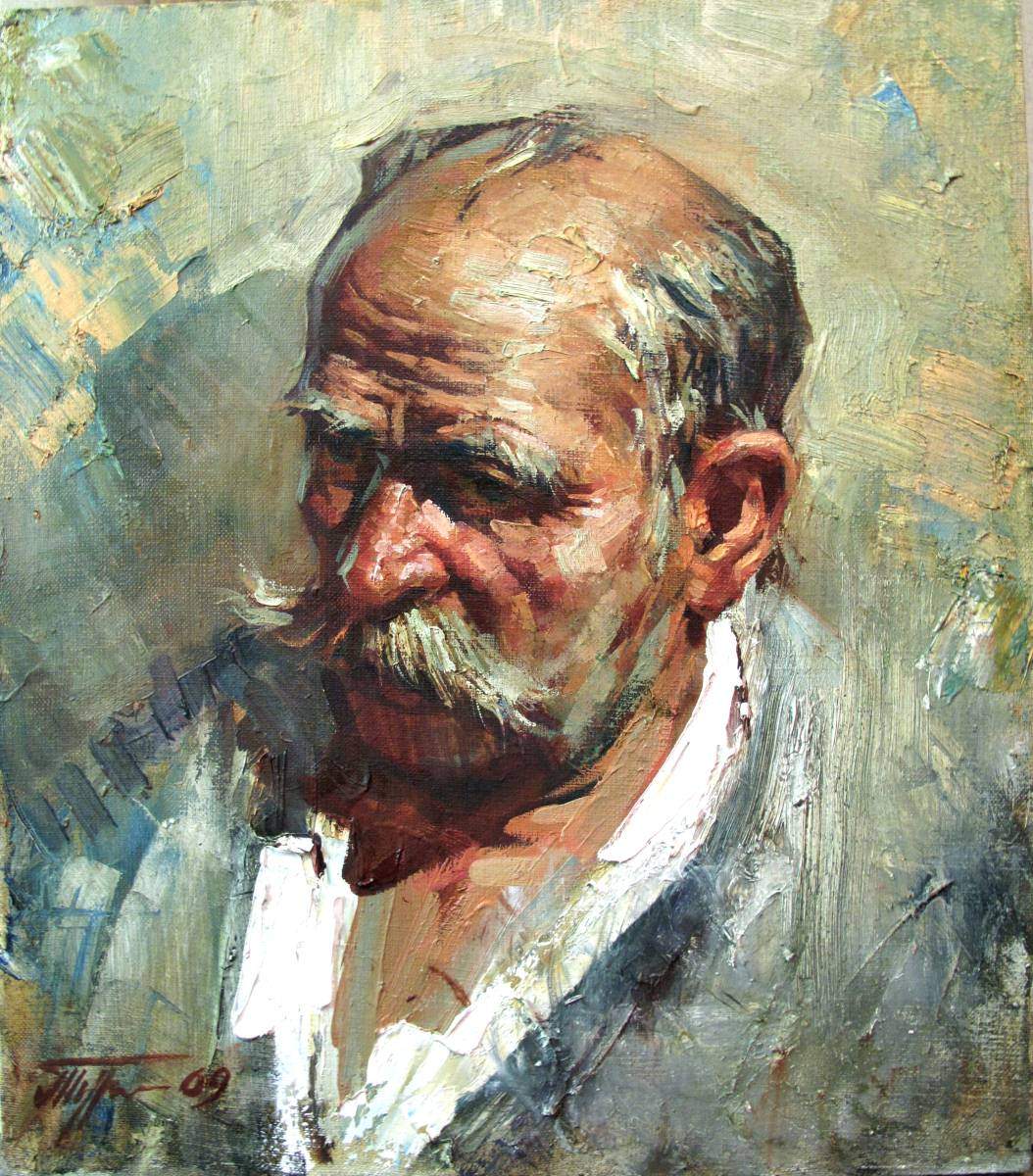 The beggar, oil on canvas, 17.72"h x13.78"w (45x35cm), 2009