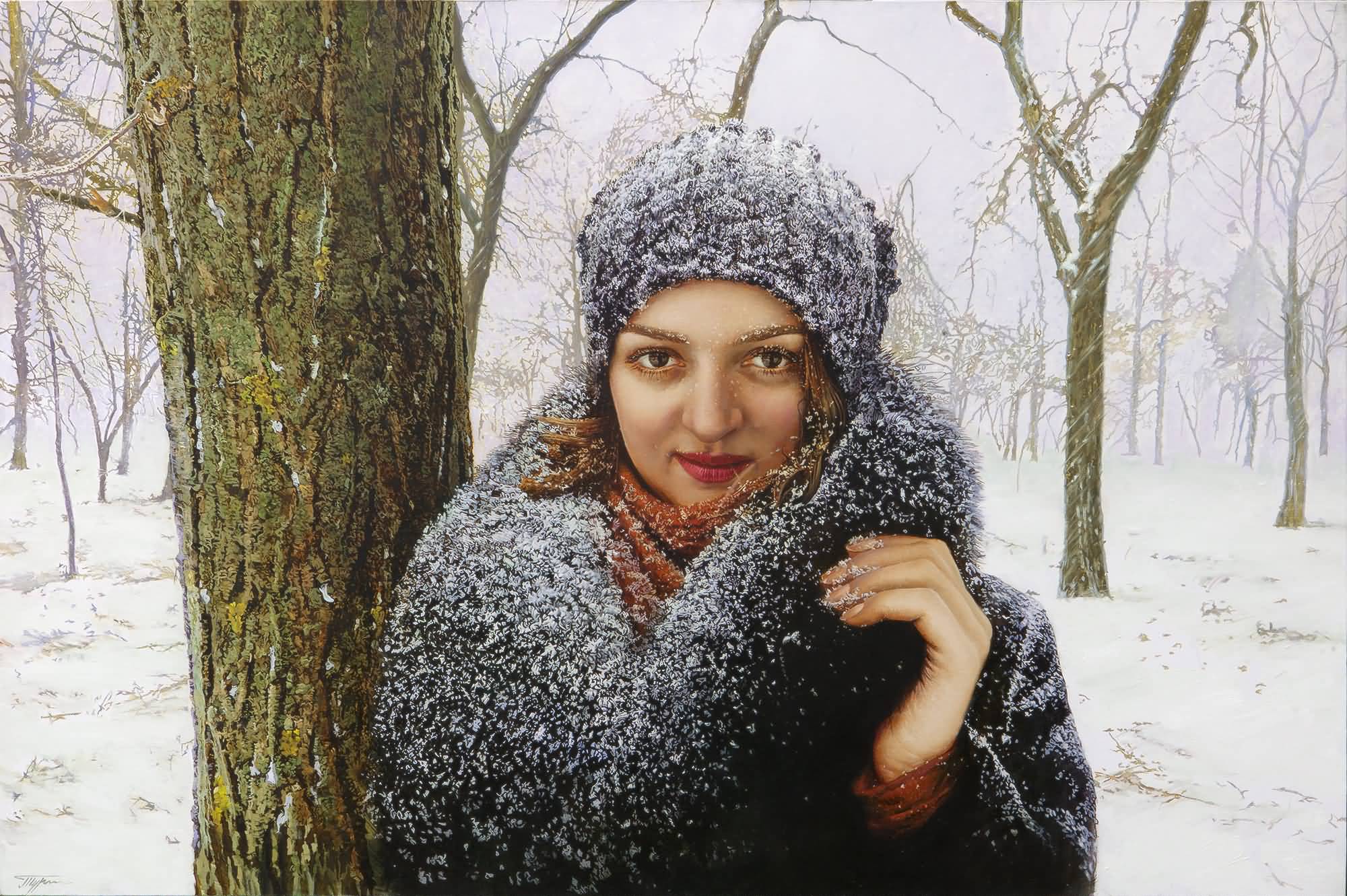 Winter's tale, oil on canvas, 35.83"h x53.94"w (91,5x137cm), 2021